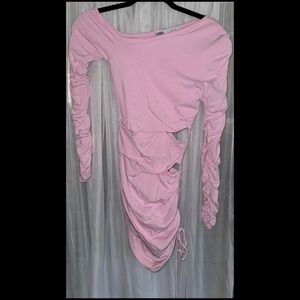 Zara light pink cut out dress